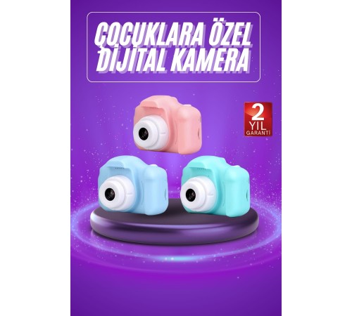 Dijital Fotoğraf Makinesi Çocuk Mini 1080p HD Kaliteli Renkli