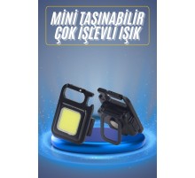 Kamp Çadır Lambası Şarjlı El Feneri Işıldak Anahtarlık Mini Mıknatıslı