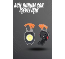 El Feneri LED Anahtarlık Çok Fonksiyonlu Mini Çakmak Özellikli