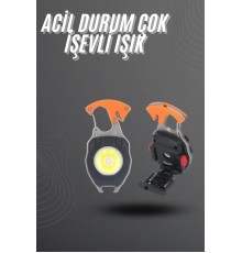 El Feneri LED Anahtarlık Çok Fonksiyonlu Mini Çakmak Özellikli