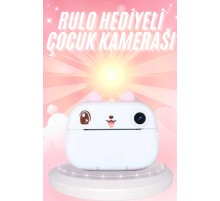 Çocuklara Özel Şirin Tasarımlı Mini Fotoğraf Yazıcısı 3 Adet Rulo Hediyeli