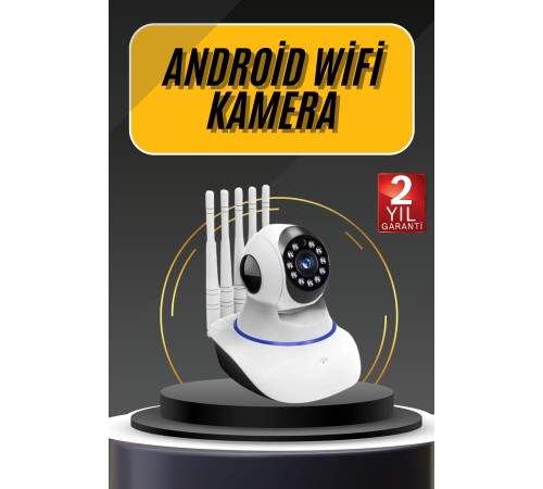 Akıllı Gece Görüşlü Sensörlü Wifi Kamera Telefondan Takip Edilebilir