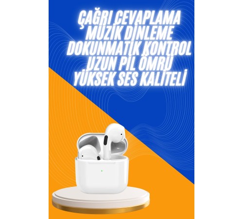 Yeni Nesil Bluetooth Kulaklık Beyaz Çağrı Cevaplayabilen Kablosuz