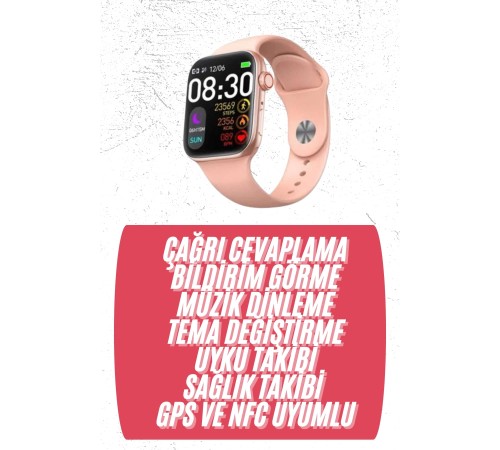 Akıllı Saat Bluetooth Bağlantılı Bluetooth Arama ve Sosyal Medya Bildirim Destekli