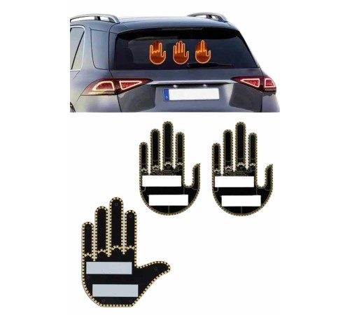Kumandalı El Led Araba İçi 4 Farklı Mod El Orta Parmak Led Kumandalı El Led Araba İçi 4 Farklı Mod El Orta Parmak Led