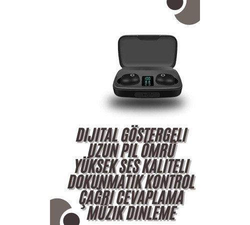 TWS Bluetooth Kulaklık 5.0 Bluetooth Bağlantılı Dokunmatik Kontrol Özelliği