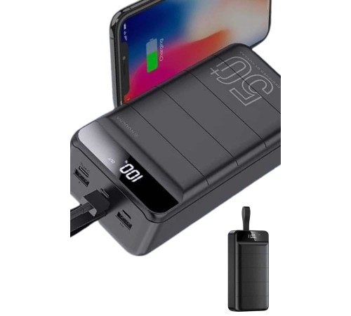Hızlı Taşınabilir 50.000 Mah Powerbank Led Ekran Android ve İOS Uyumlu
