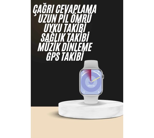 Akıllı Saat Kulaklık Hediyeli Uyku ve Sağlık Takibi Yapabilen Uzun Ömürlü