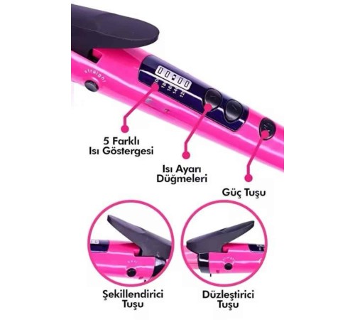 Saç Düzleştirici Şekillendirici Saç Maşası İkili Şekillendirici Isı Ayarlı