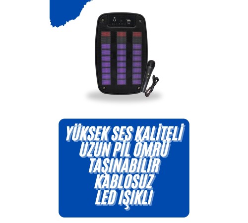 Kablosuz Hoparlör İOS ve Android Uyumlu Şarjlı SD Kart Girişli Bluetooth Hoparlör