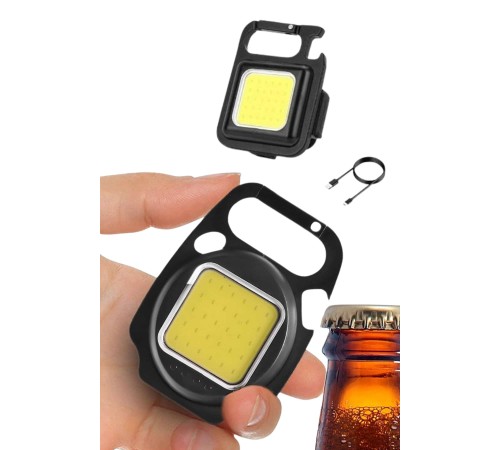 Kamp Çadır Lambası Şarjlı El Feneri Işıldak Anahtarlık Mini Mıknatıslı