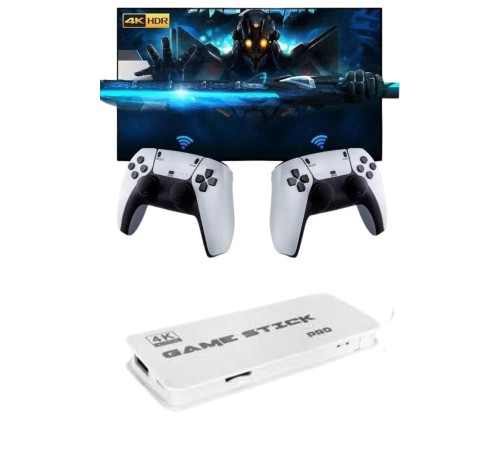 3D 4K HD 2.4G Game Stick 4K Ultra Hd Oyun Konsolu Çift Kollu