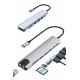 8 Port Çoklayıcı Macbook Ile Uyumlu Çoğaltıcı Type-C dönüştürücü TF SD kart
