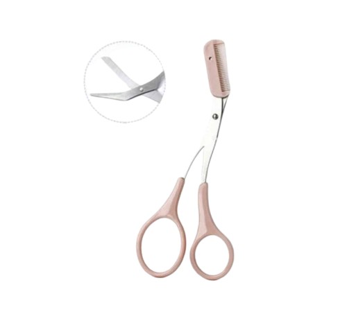 2'li Kaş Bakım Seti Taraklı Kaş Makası Ve Kaş Usturası Kaş Şekillendirici