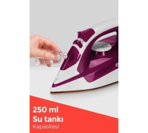Seramik Tabanlı Kırmızı 2200 Watt Şok Buharlı Ütü