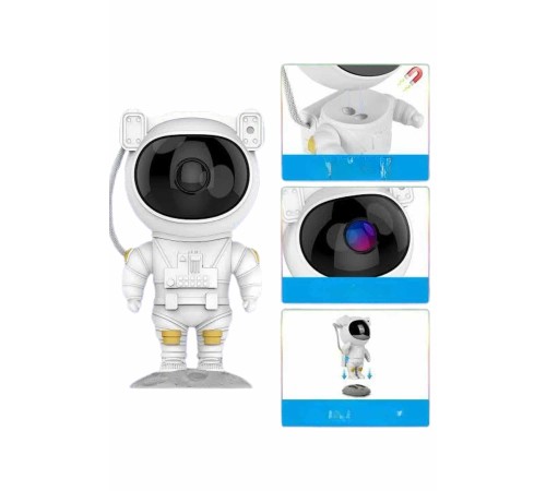 Gece Lambası Astronot Bluetooth Hoparlörlü Galaksi Işık Projektörü