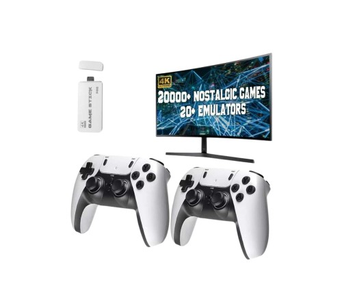 3D 4K HD 2.4G Game Stick 4K Ultra Hd Oyun Konsolu Çift Kollu