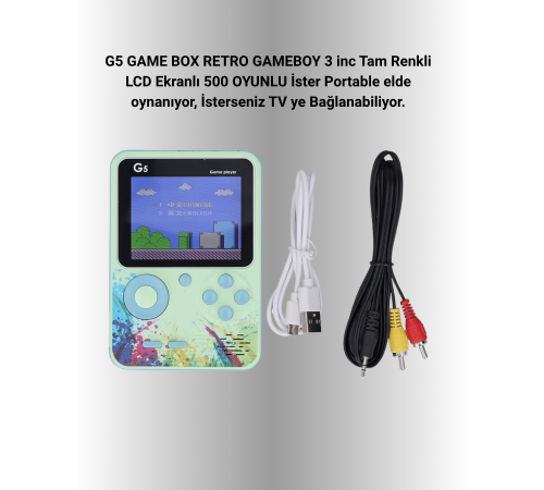 G5 Taşınabilir Retro Oyun Konsolu – Çocuk ve Yetişkinler İçin