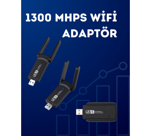 USB WiFi Adaptör – 1200 Mbps Hız