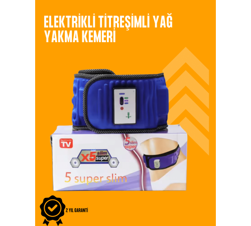 Titreşimli Masaj ve Zayıflama Kemeri – 5 Motor, 20 Mıknatıs, Ayarlanabilir Hız