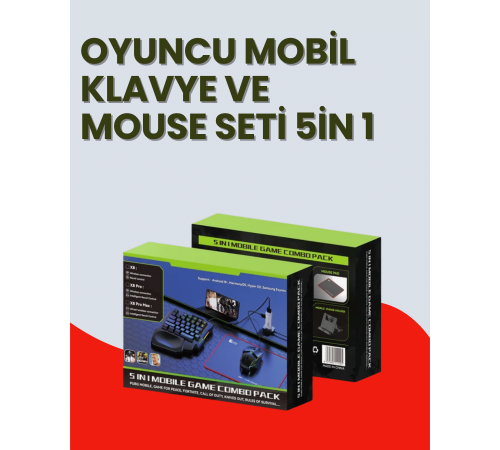 5in1 BT5.3 Mobil Oyun Kiti Klavye Mouse Dönüştürücü Seti