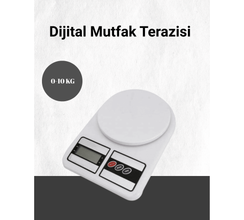 Hassas Ölçüm İçin Dijital Mutfak Tartısı – 10 Kg Kapasiteli