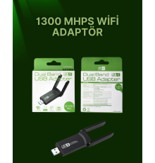 USB 3.0 Wireless Adaptör – 2.4GHz & 5GHz Destekli