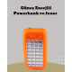 Güneş Paneli Destekli Powerbank ve LED Işıldak – 10000 mAh, Çift USB, Outdoor Kullanım İçin