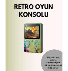 TV Bağlantılı 500 Oyunlu Mini Gameboy Konsol