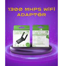 Yüksek Hızlı 1200 Mbps Çift Bant USB WiFi Adaptör – Güçlü Sinyal, Geniş Uyumluluk