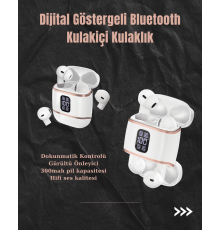 Dijital Göstergeli Bluetooth Kulakiçi Kulaklık – 4’lü Paket, Gürültü Engellemeli