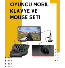 Tak-Çalıştır Mobil Oyun Ekipmanları Seti – Klavye Mouse Dahil