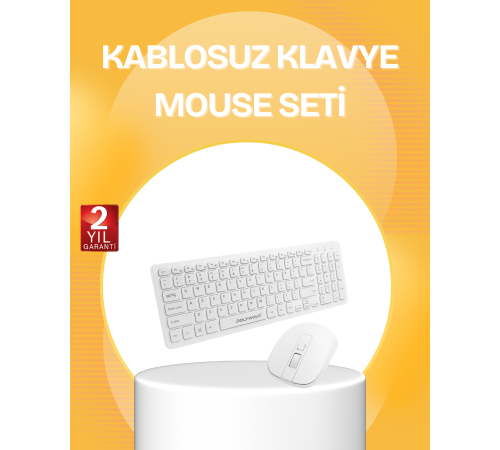 Kablosuz Klavye Mouse Takımı - Ergonomik, Sessiz ve Enerji Tasarruflu