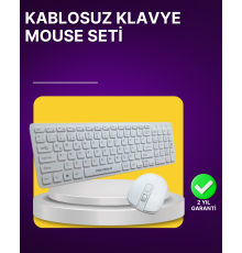 Kablosuz Klavye ve Mouse Seti - Ergonomik Tasarım, Sessiz Kullanım, Geniş Uyumluluk