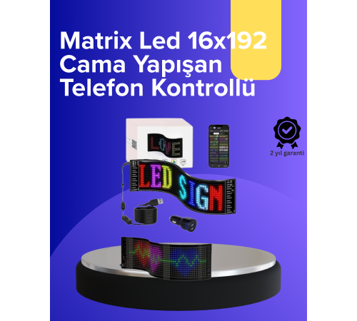 Kayan Yazılı RGB LED Tabela USB Bağlantılı Esnek ve Hafif Işıklı Ekran Paneli