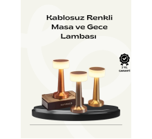 Modern USB'li Kablosuz Masa Lambası – Minimalist Tasarım, 3 Farklı Parlaklık