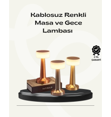 Modern USB'li Kablosuz Masa Lambası – Minimalist Tasarım, 3 Farklı Parlaklık