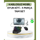 Mobil PUBG ları İçin 5in1 Klavye Mouse Oyun Seti – BT5.3 Destekli