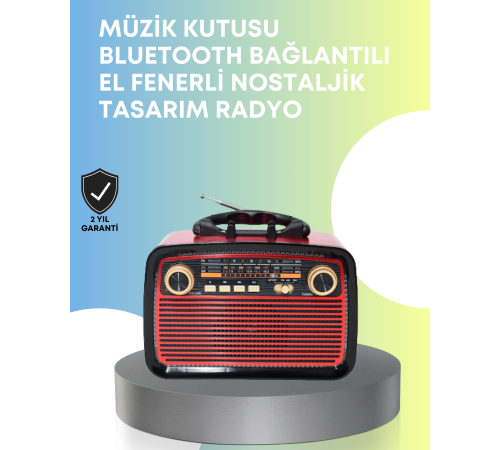 Taşınabilir Bluetooth Hoparlör – Modern Teknoloji ile Nostaljik Radyo Deneyimi, FM/AM Fonksiyonu