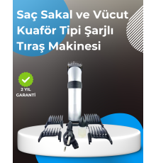 Profesyonel Saç ve Sakal Tıraş Makinesi – Tam Aksesuar Setli