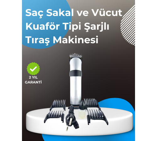 Profesyonel Saç ve Sakal Tıraş Makinesi – Tam Aksesuar Setli