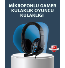 Stereo Mikrofonlu Kablolu Oyun Kulaklığı – Konforlu ve Net Ses İletimi