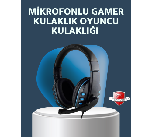 Stereo Mikrofonlu Kablolu Oyun Kulaklığı – Konforlu ve Net Ses İletimi