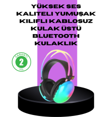 RGB Aydınlatmalı Kablosuz Bluetooth Oyuncu Kulaklığı