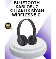 Bluetooth 5.0 Kablosuz Kulak Üstü Kulaklık | Stereo Ses ve Katlanabilir Tasarım