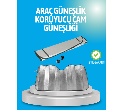 Gelişmiş Yansıtıcılı Katlanabilir Araç Güneşliği – Alüminyum & Süngerli İzolasyon Teknolojisi