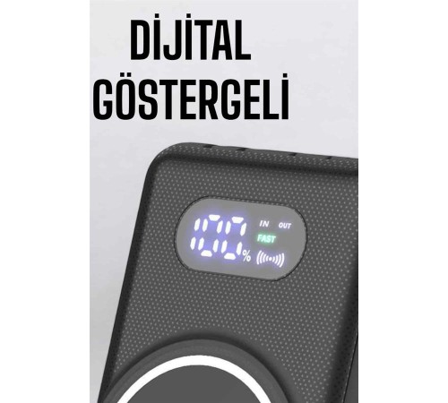 10.000 Mah Powerbank 4 Portlu Hızlı Şarj Dijital Göstergeli