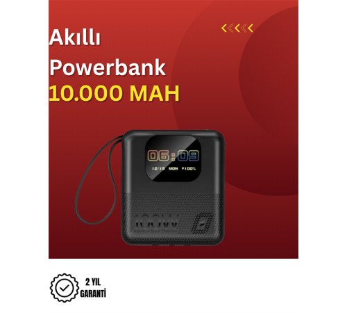 10.000 mAh Çok Amaçlı Akıllı Saat ve Powerbank Cihaz 10.000 mAh Çok Amaçlı Akıllı Saat ve Powerbank Cihaz