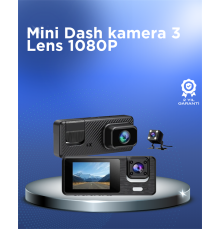 1080P 3 Kameralı Araç DVR – Döngü Kayıt ve Geri Görüş Özellikli