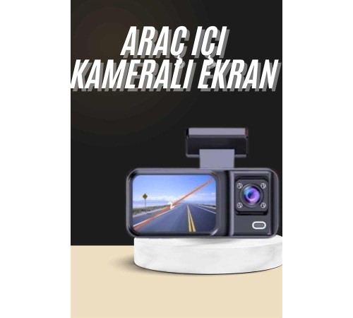 1080p Sürüş Kaydedici 2 İnç Araç Araba Ön İç Arka DVR IPS Ekran